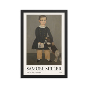 Young Boy with Dog by Samuel Miller
