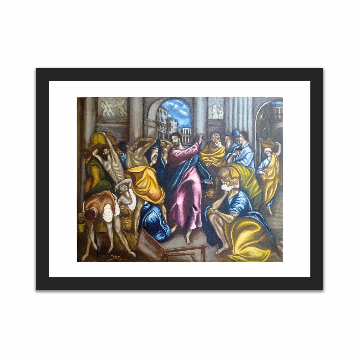 Christ chasing the merchants from the Temple