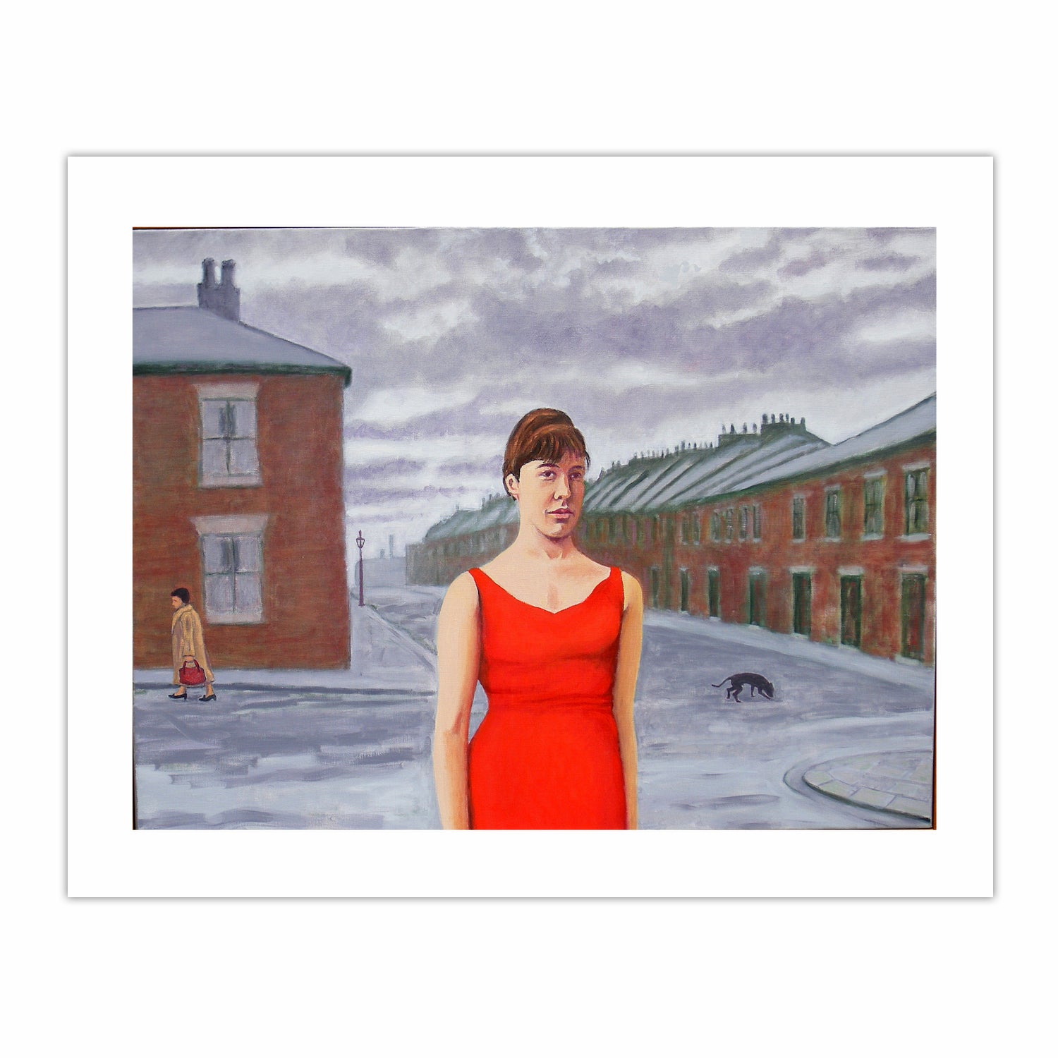 Geordie Girl in a red dress