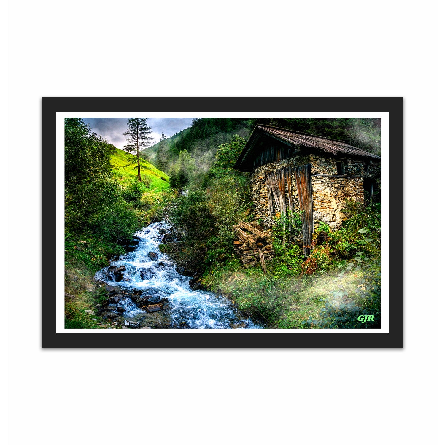 Old Mill House Scene aT A Stream Near Coulsonhurst